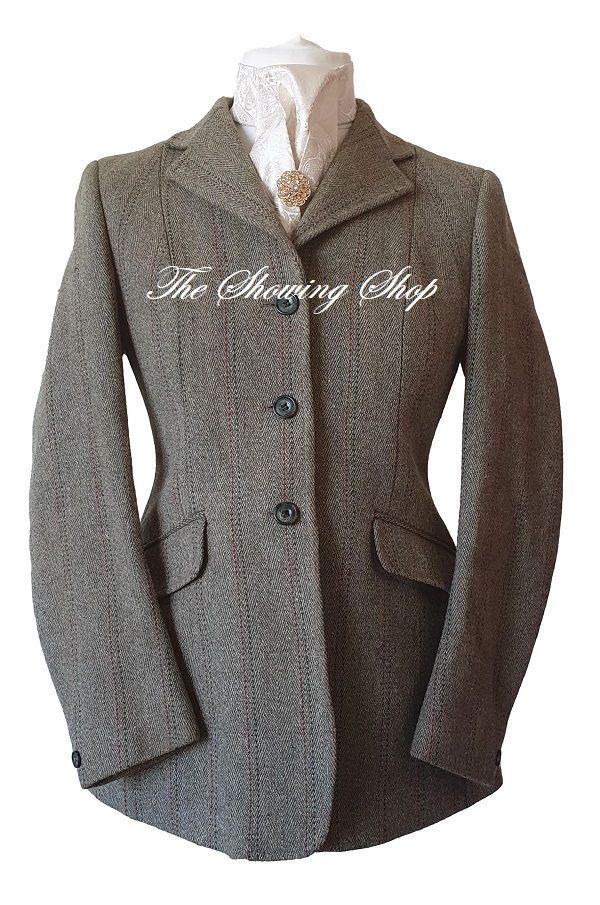 LADIES HARRY HALL HEAVYWEIGHT DERBY TWEED JACKET SIZE 12 (36)