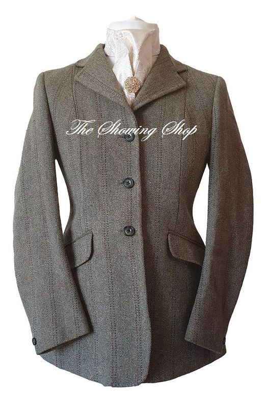 LADIES HARRY HALL HEAVYWEIGHT DERBY TWEED JACKET SIZE 12 (36)