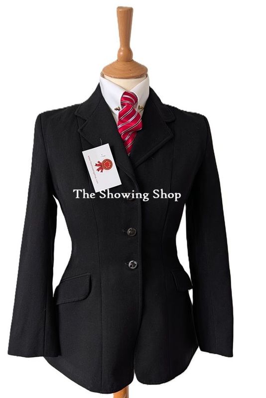 LADIES CALDENE BLACK WOOL COMPETITION JACKET SIZE 10 (34)