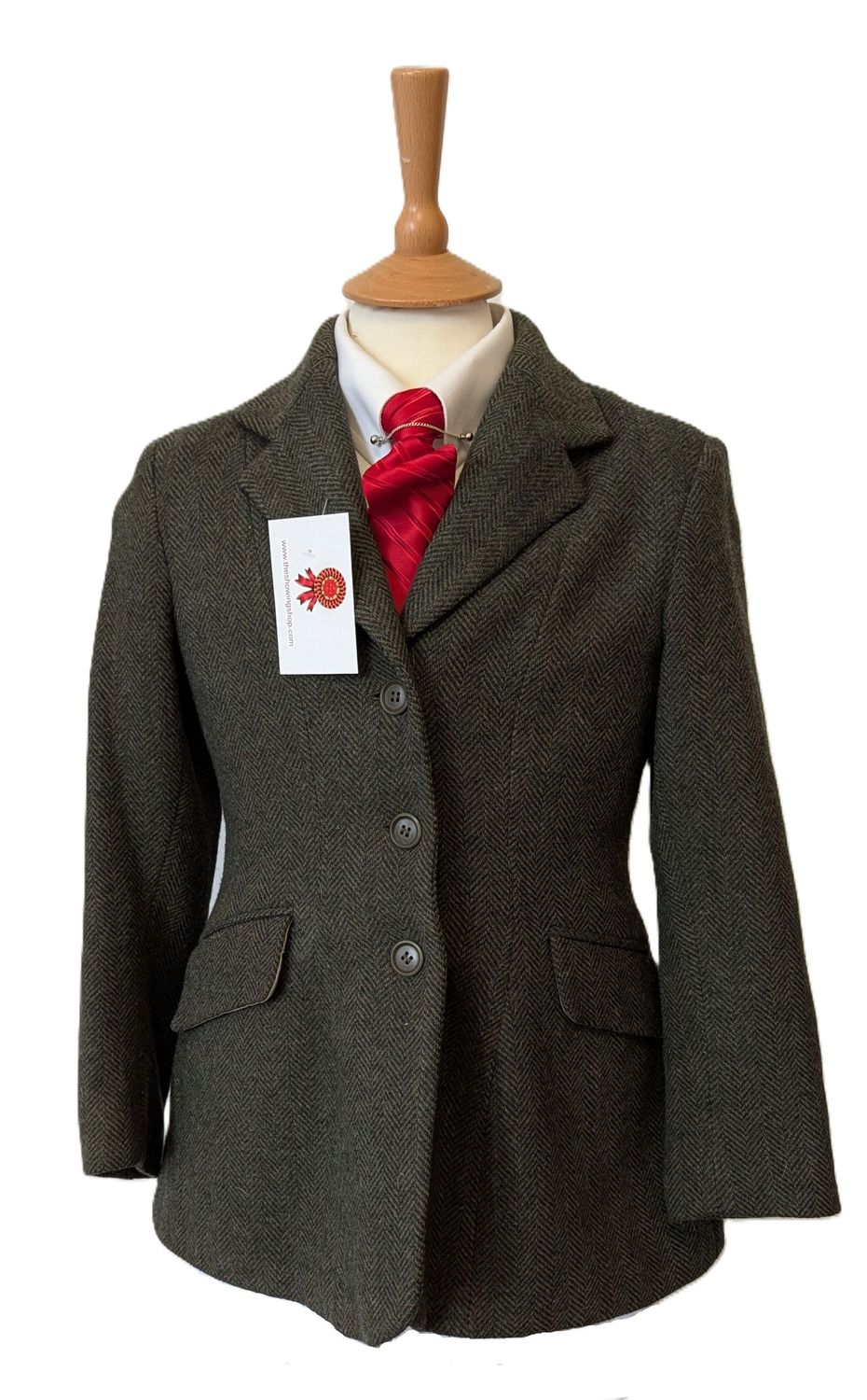 MAIDS CALDENE SOUTHWOLD GREEN TWEED JACKET SIZE 30