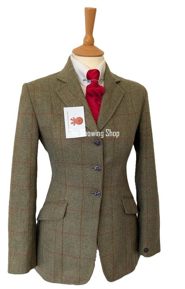 LADIES TAGG PEEBLES CHASE GREEN TWEED JACKET SIZE 8 (32)