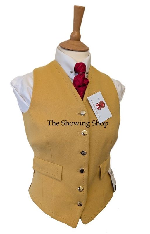 BRAND NEW LADIES LAMBOURNE BURKDALE YELLOW WOOL WAISTCOAT SIZE 10 (34)