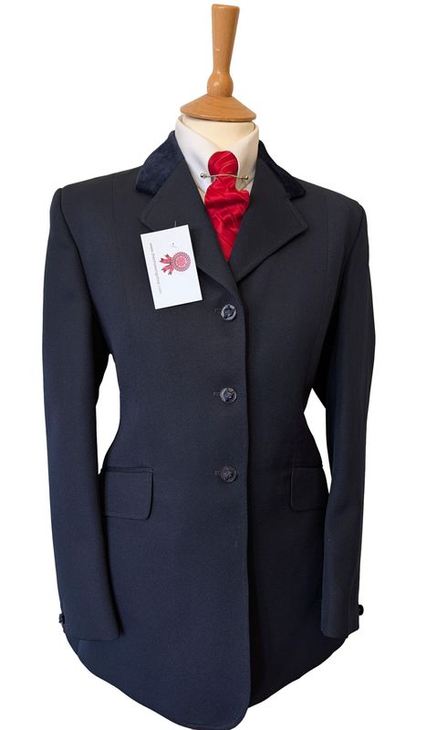 LADIES HARRY HALL MEDIUM WEIGHT NAVY JACKET SIZE 12 (36)