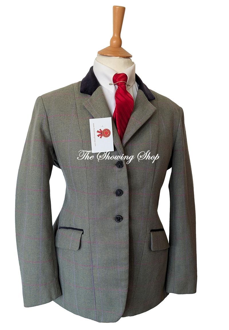 LADIES R H MEARS MOBBERLEY GREEN & PINK JACKET SIZE 16 (40)