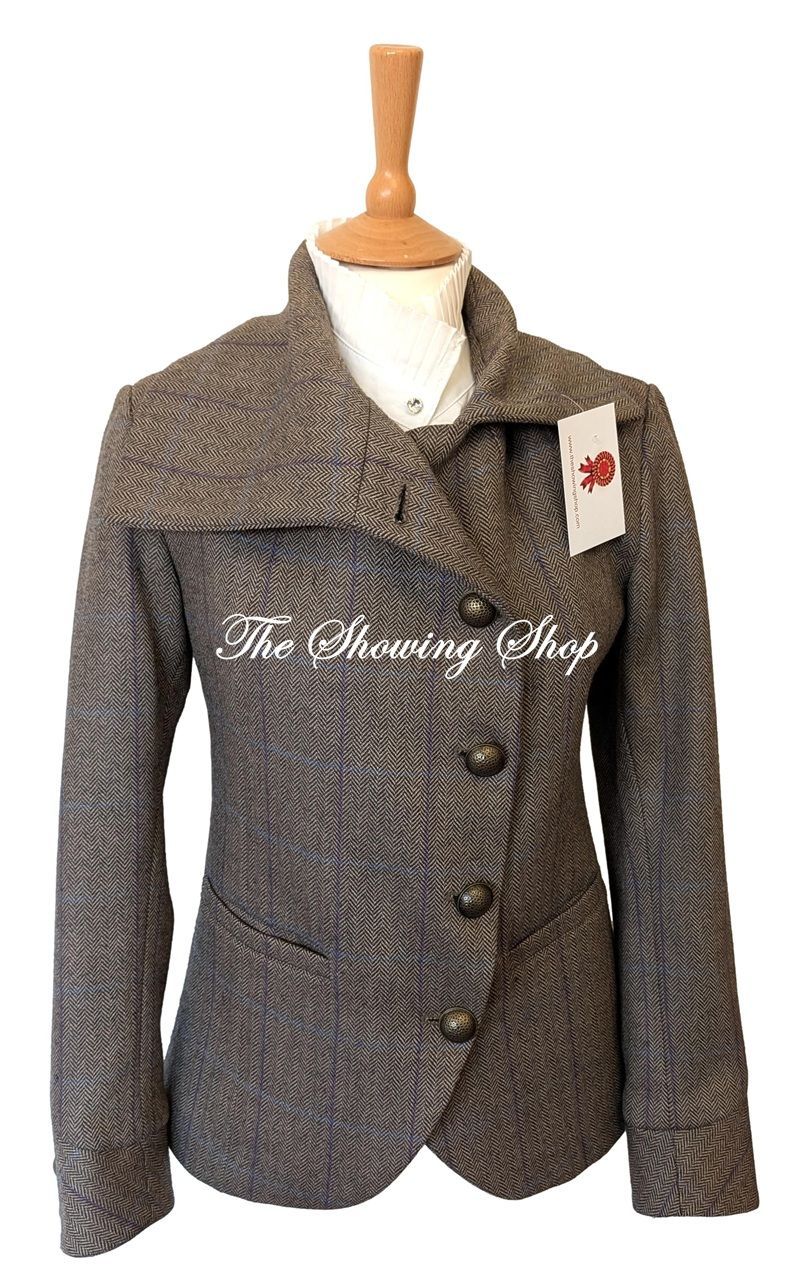 LADIES HIDEPARK OBAN GREY & PURPLE TWEED JACKET SIZE 10
