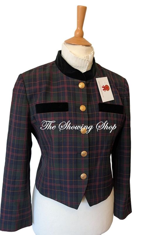 LADIES TARTAN WOOL JACKET SIZE 12