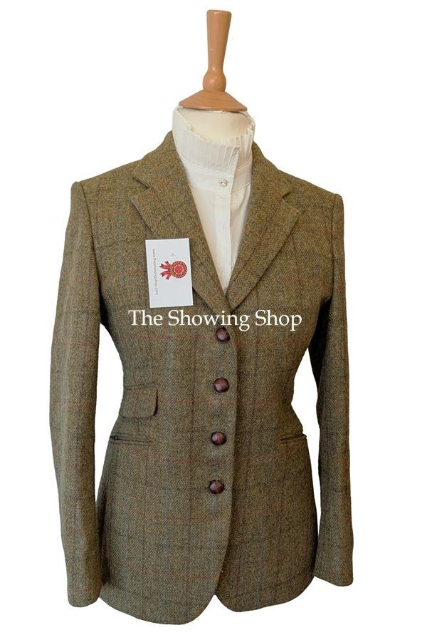 LADIES PETER JAMES GREEN TWEED JACKET SIZE 12