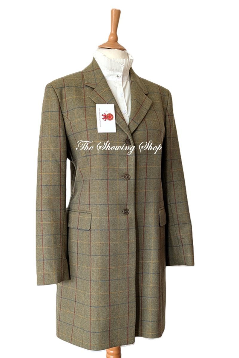 LADIES MAGEE GREENN TWEED 3/4 LENGTH COAT SIZE 16