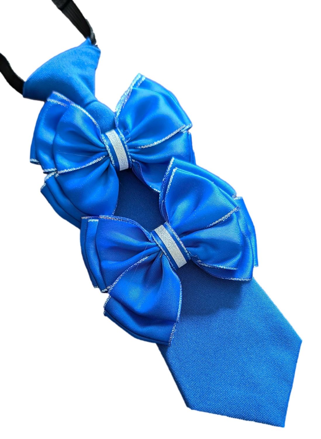 CHILDS TINY TOTS PREMIUM ROYAL BLUE SHOW BOWS AND ZIP TIE SET CHILDS TINY TOTS PREMIUM ROYAL BLUE SHOW BOWS AND ZIP TIE SET