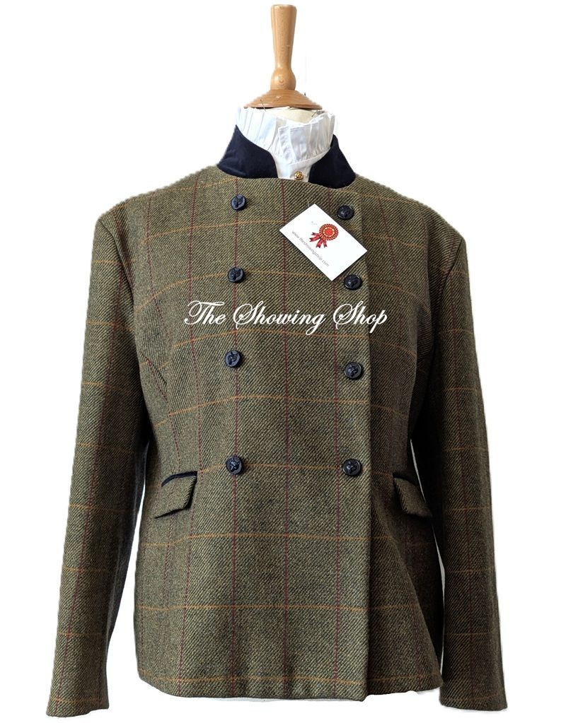 BESPOKE LADIES MRS CANDY GREEN TWEED LLEADERS JACKET SIZE 22