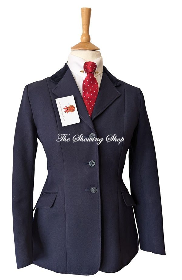CHILDS MEARS MOBBERLEY NAVY MEDIUM WEIGHT WOOL SHOWING JACKET SIZE 28