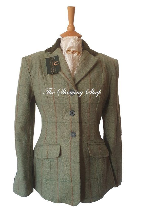MAIDS SHERWOOD CAMPOLINO GREEN TWEED JACKET SIZE 32