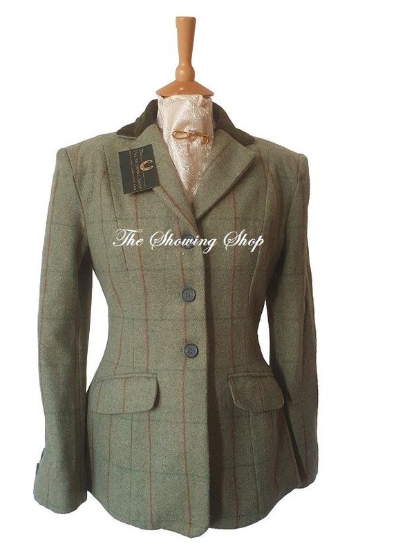 MAIDS SHERWOOD CAMPOLINO GREEN TWEED JACKET SIZE 32