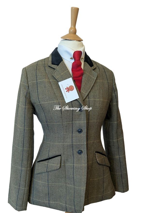 CHILDS EQUETECH GREEN TWEED JACKET SIZE 28 CHILDS EQUETECH GREEN TWEED JACKET SIZE 28