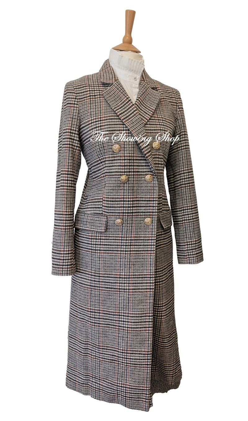 FABIO LISANDRO CHECK FULL LENGTH COAT SIZE 12