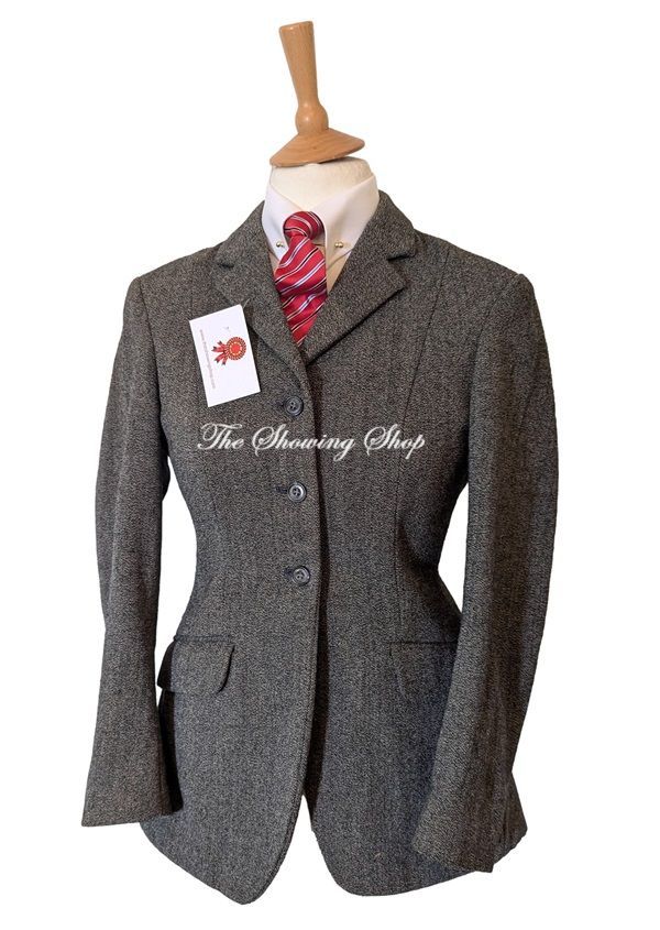 LADIES CALDENE GREY HEAVYWEIGHT KEEPERS TWEED JACKET SIZE 12 (36)