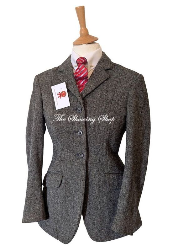 LADIES CALDENE GREY HEAVYWEIGHT KEEPERS TWEED JACKET SIZE 12 (36)
