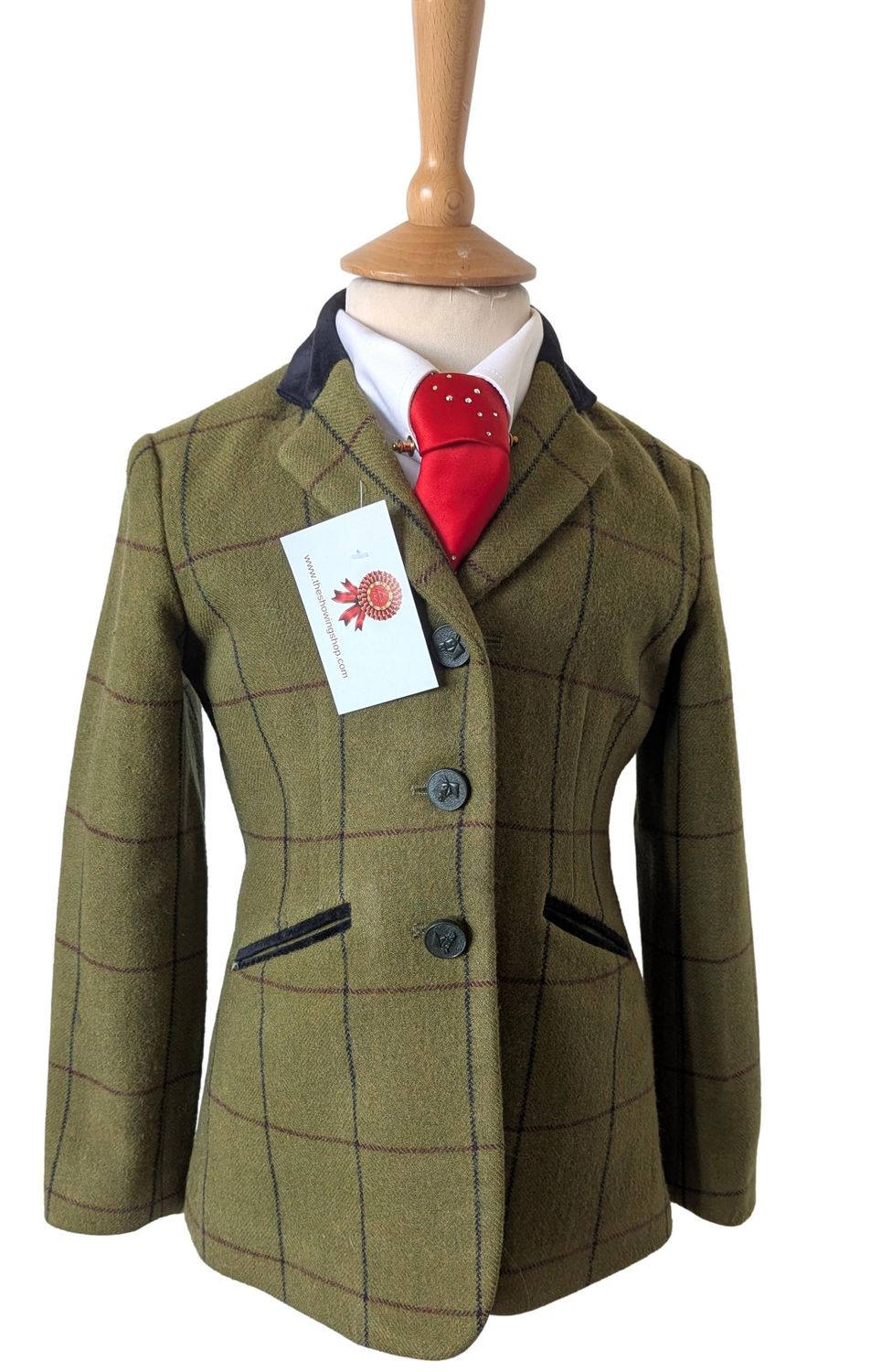 CHILDS SHIRES AUBRION GREEN TWEED JACKET SIZE 28 CHILDS SHIRES AUBRION GREEN TWEED JACKET SIZE 28