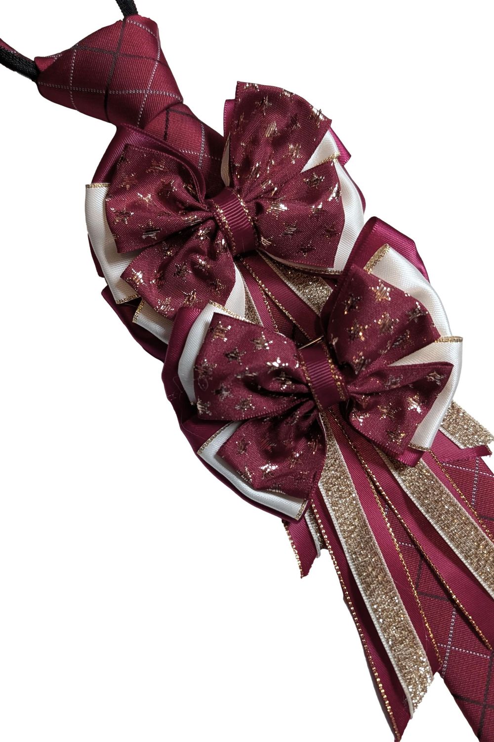 CHILDS PREMIUM WINE & GOLD SHOW BOWS AND ZIP TIE SET CHILDS PREMIUM WINE & GOLD SHOW BOWS AND ZIP TIE SET
