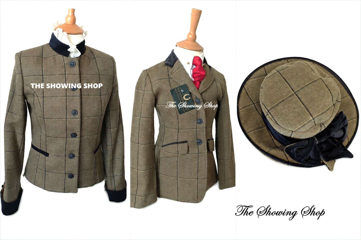 EQUETECH KENTON TWEED LEAD REIN SET- LEADER & CHILDS- SIZES 10 & 28