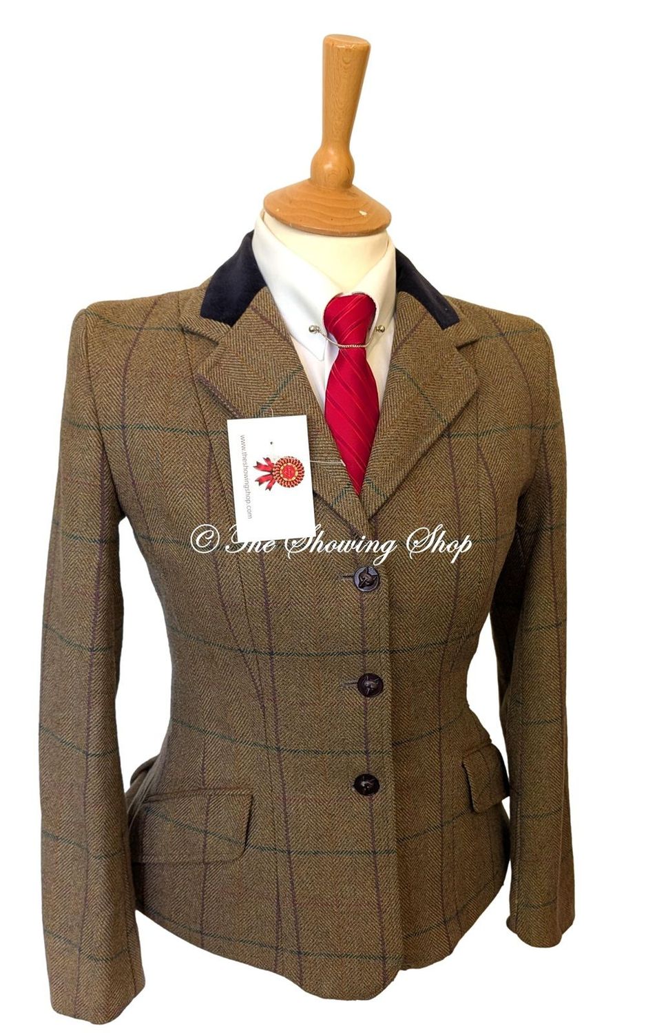 MAIDS CALDENE HICKSTEAD BROWN TWEED SHOWING JACKET SIZE 34 (UK 10)