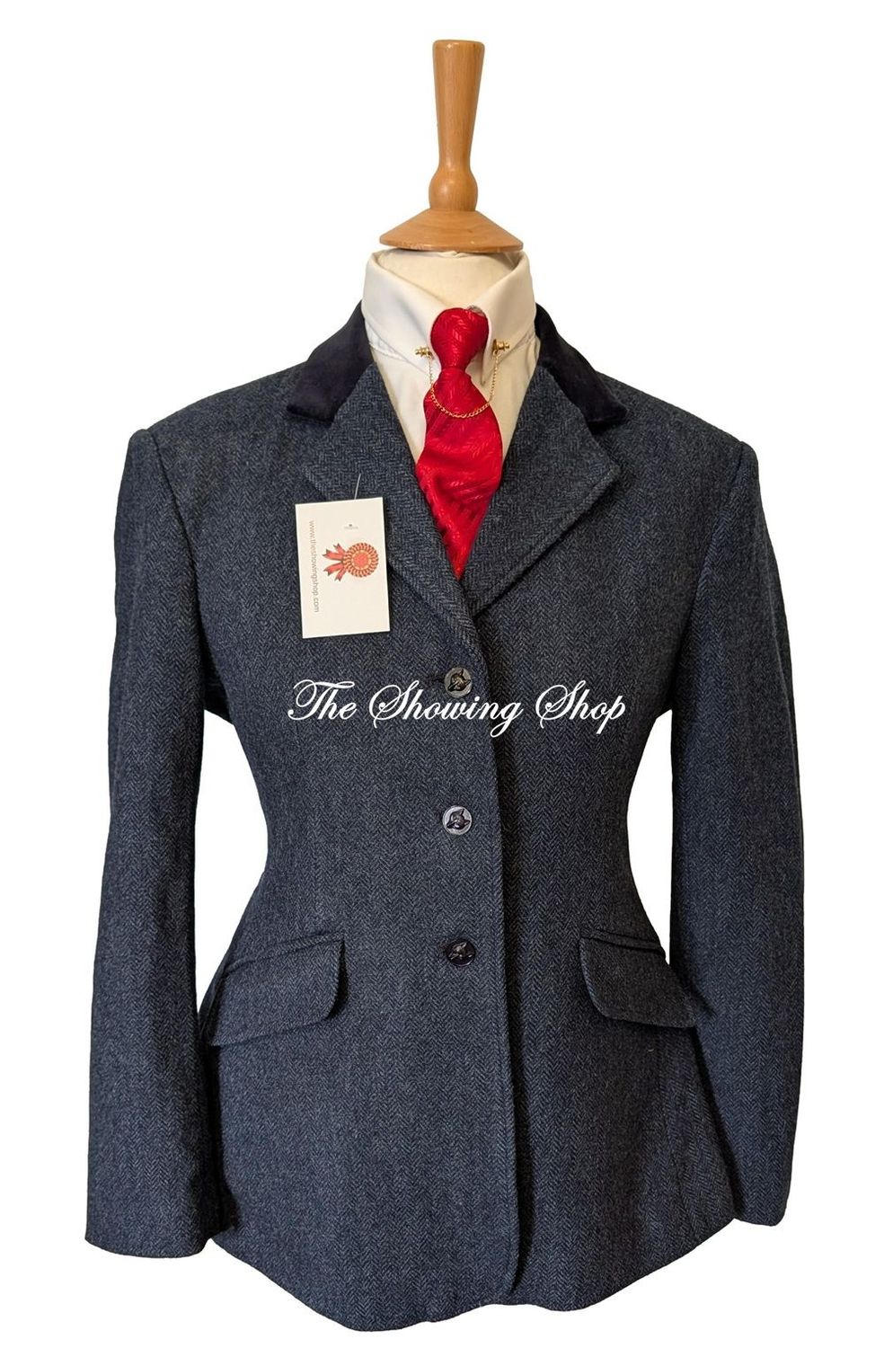 LADIES SHIRES MALVERN BLUE TWEED JACKET SIZE 16 (40) LADIES SHIRES MALVERN BLUE TWEED JACKET SIZE 16 (40)
