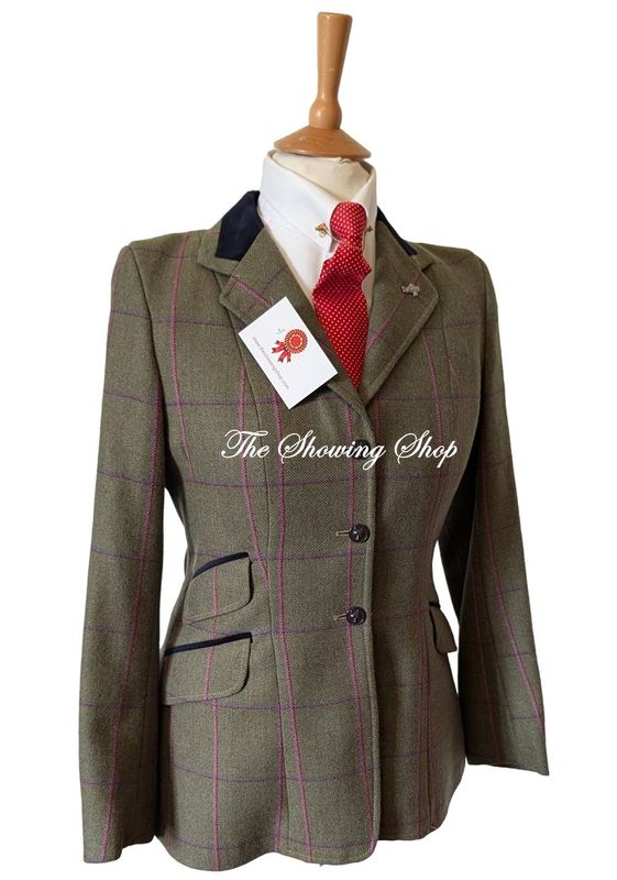 LADIES CALDENE HICKSTEAD GREEN & PINK TWEED JACKET SIZE 12 (36)