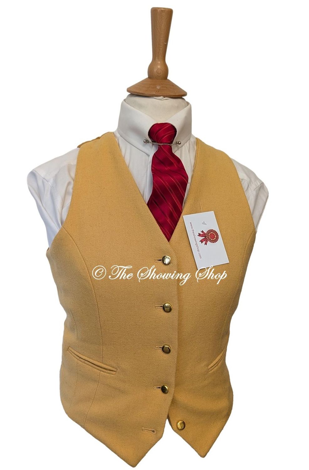 SHIRES CLIFTON MUSTARD WOOL WAISTCOAT SIZE 14 (38) SHIRES CLIFTON MUSTARD WOOL WAISTCOAT SIZE 14 (38)