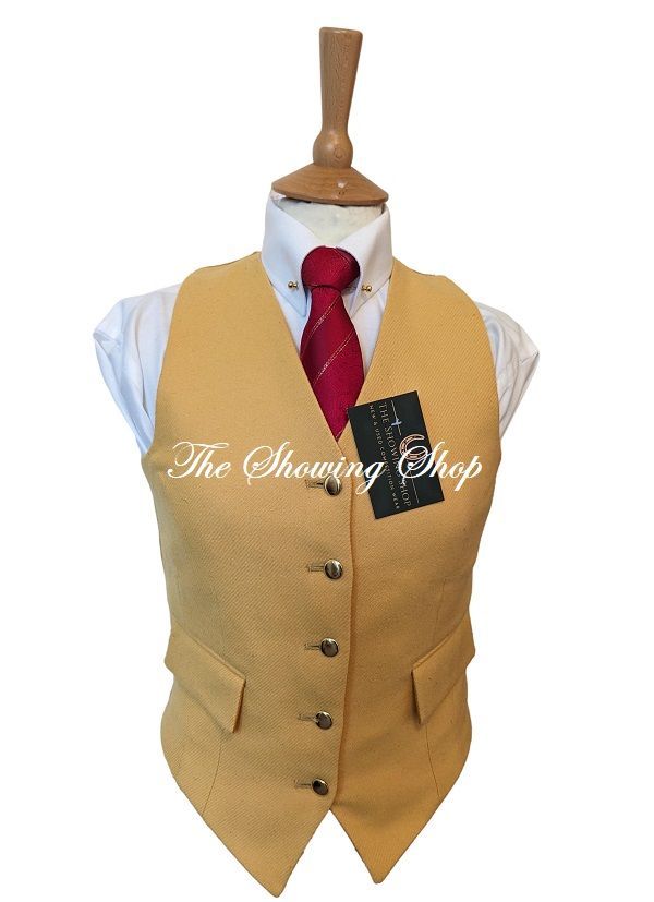 MEARS PYTCHLEY MUSTARD WOOL WAISTCOAT SIZE 10 (34)