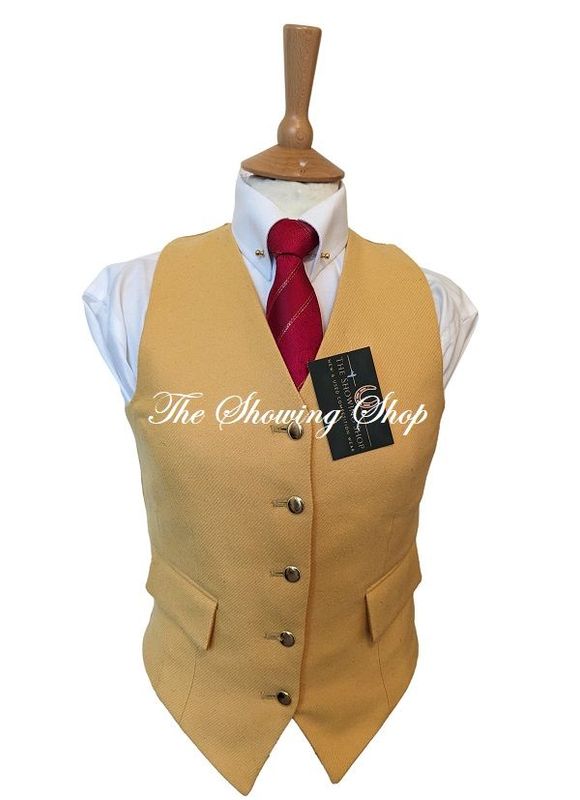 MEARS PYTCHLEY MUSTARD WOOL WAISTCOAT SIZE 10 (34)