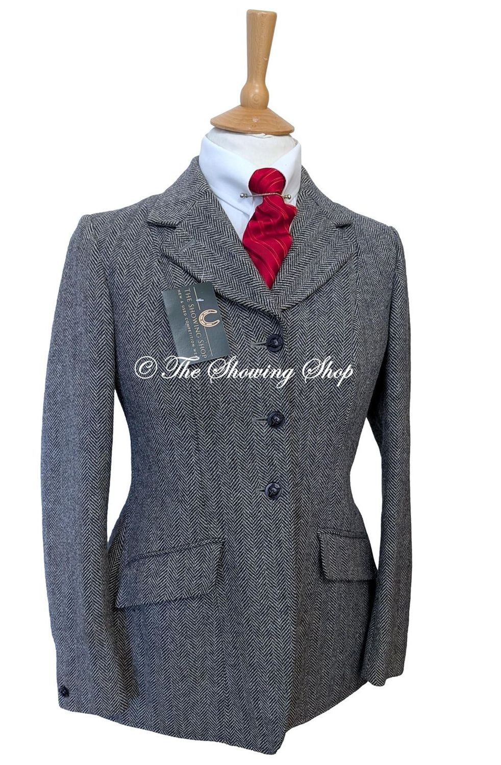 LADIES HARRY HALL BLUE TWEED JACKET SIZE 12 (36) LADIES HARRY HALL BLUE TWEED JACKET SIZE 12 (36)