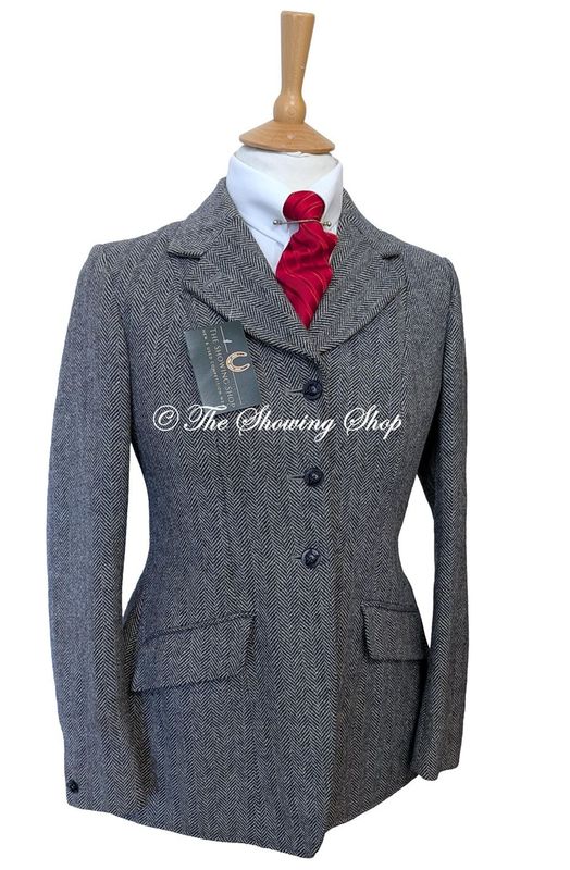 LADIES HARRY HALL BLUE TWEED JACKET SIZE 12 (36)