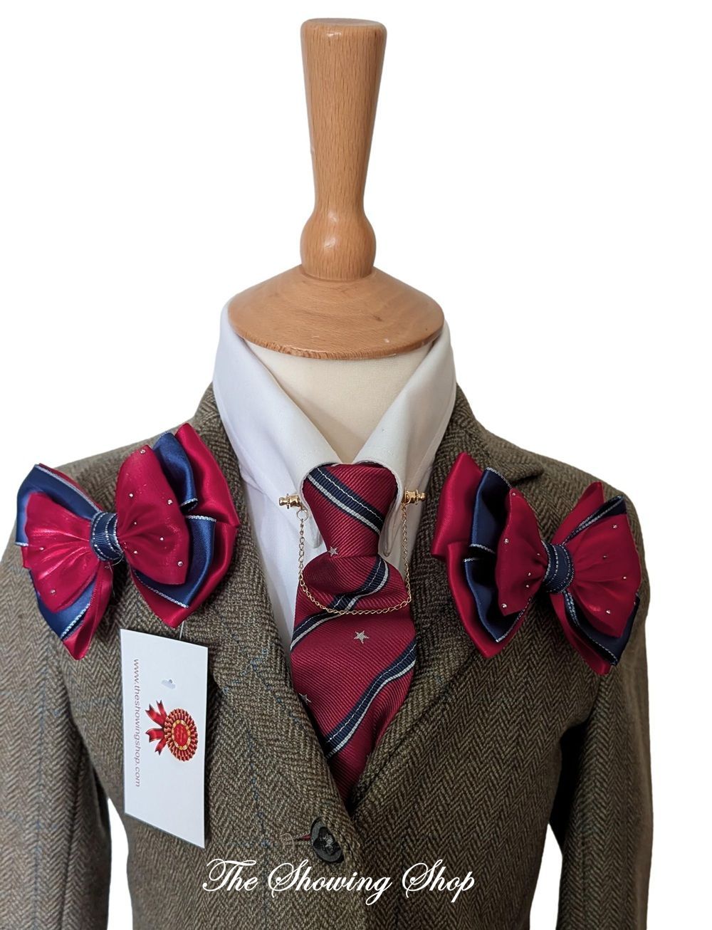 PREMIUM WINE & NAVY SHOW BOWS AND ZIP TIE SET PREMIUM WINE & NAVY SHOW BOWS AND ZIP TIE SET