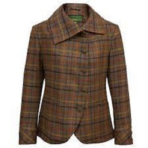 LADIES HIDEPARK OBAN BROWN & ORANGE TWEED JACKET SIZE 14 LADIES HIDEPARK OBAN BROWN & ORANGE TWEED JACKET SIZE 14