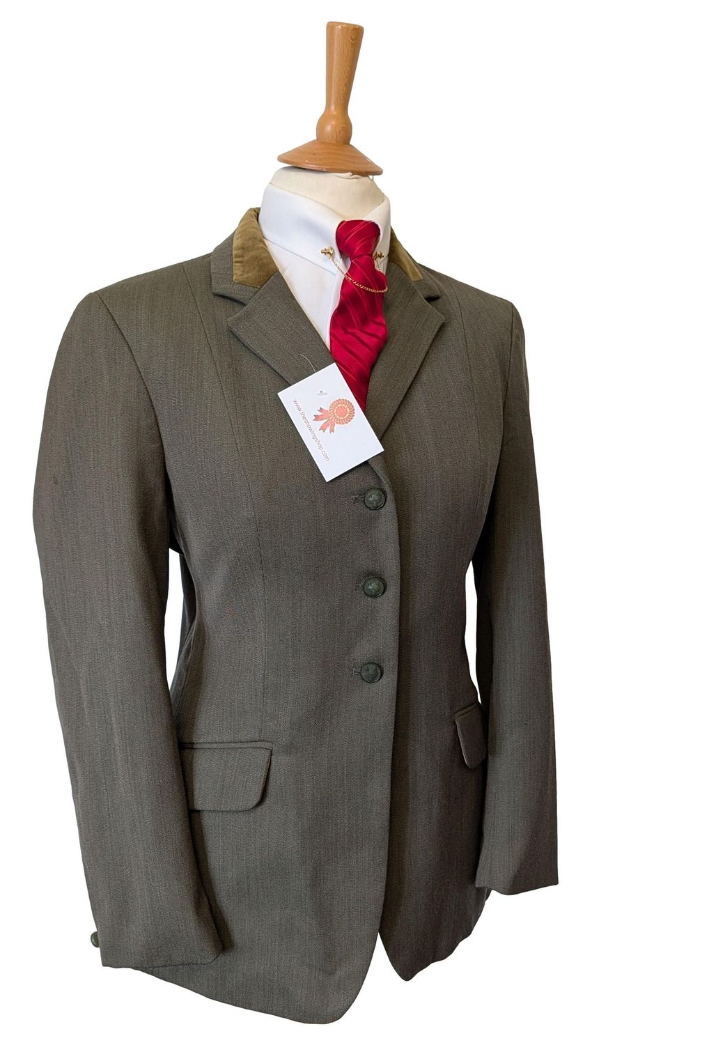 LADIES MEARS GREEN COVERT TWEED JACKET SIZE 16 (40) LADIES MEARS GREEN COVERT TWEED JACKET SIZE 16 (40)