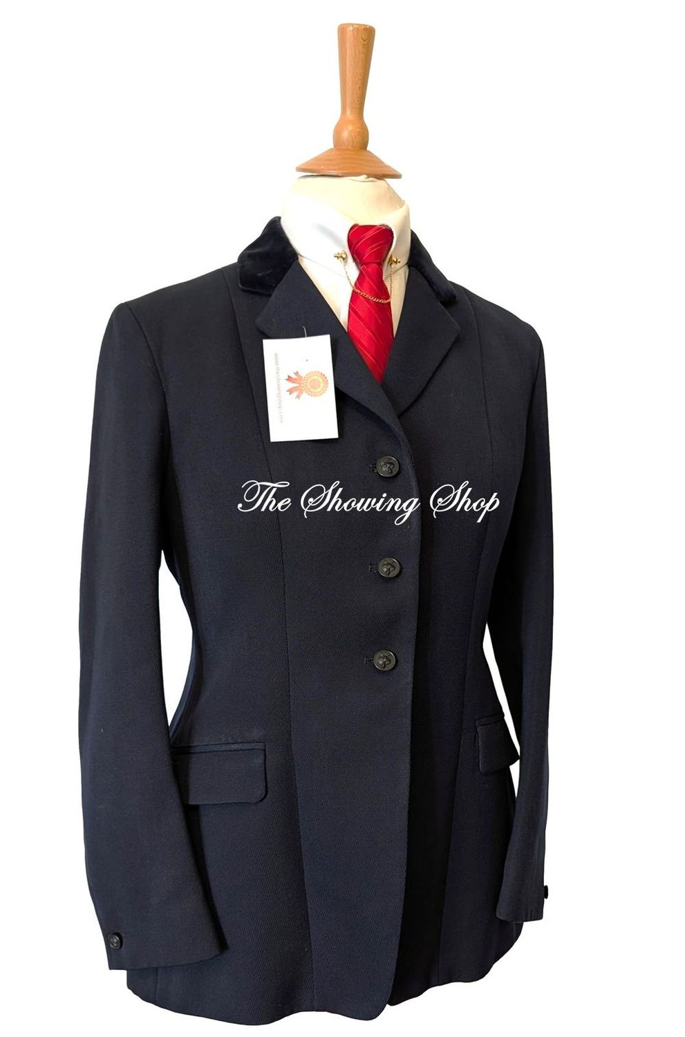 LADIES FOXLEY NAVY WOOL BLEND SHOWING JACKET SIZE 16 (40) LADIES FOXLEY NAVY WOOL BLEND SHOWING JACKET SIZE 16 (40)