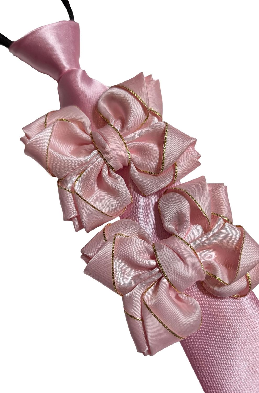 SHOW BOWS & ZIP TIE BABY PINK & GOLD SHOW BOWS & ZIP TIE BABY PINK & GOLD
