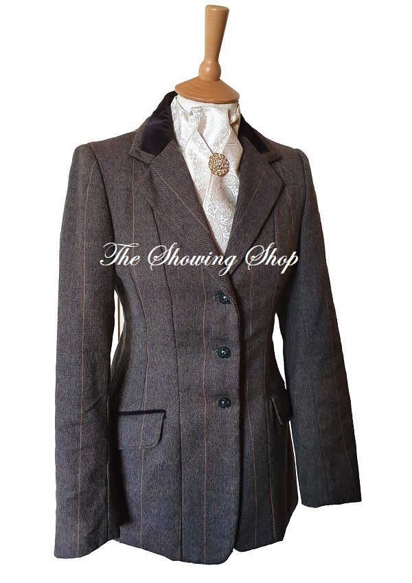 IMMACULATE LADIES SHIRES HUNTINGDON GREEN TWEED JACKET SIZE 16 (40)
