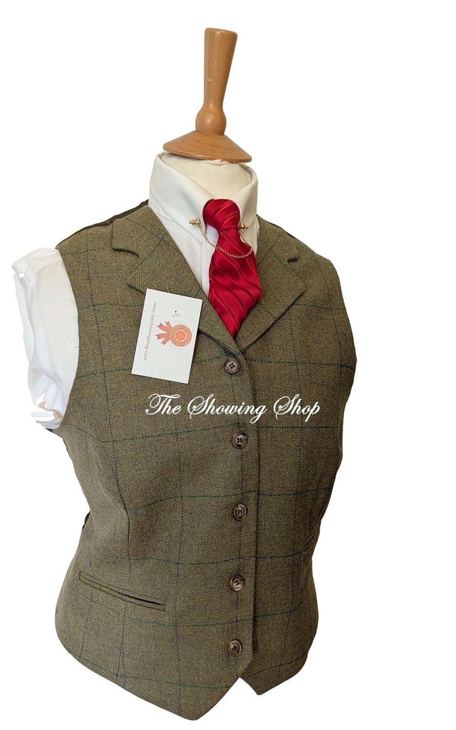 LADIES DEVERE GREEN TWEED WAISTCOAT SIZE 16 LADIES DEVERE GREEN TWEED WAISTCOAT SIZE 16