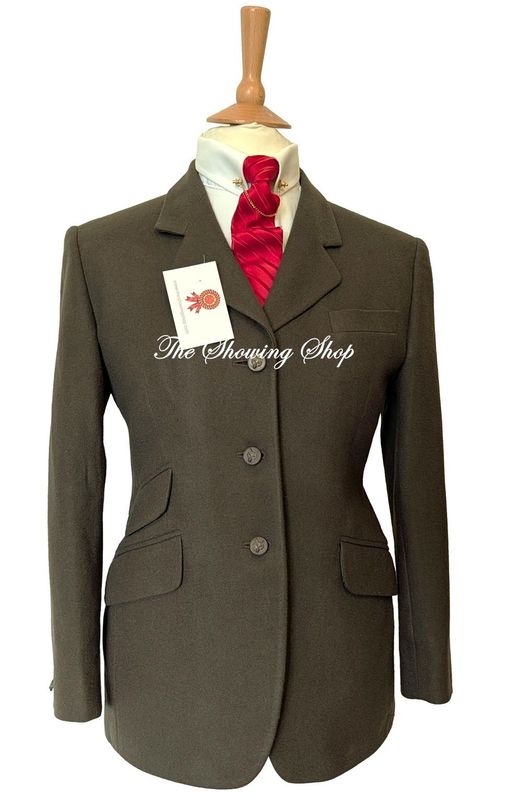 LADIES SWAINE ADENEY GREEN WOOL JACKET SIZE 12 (36)