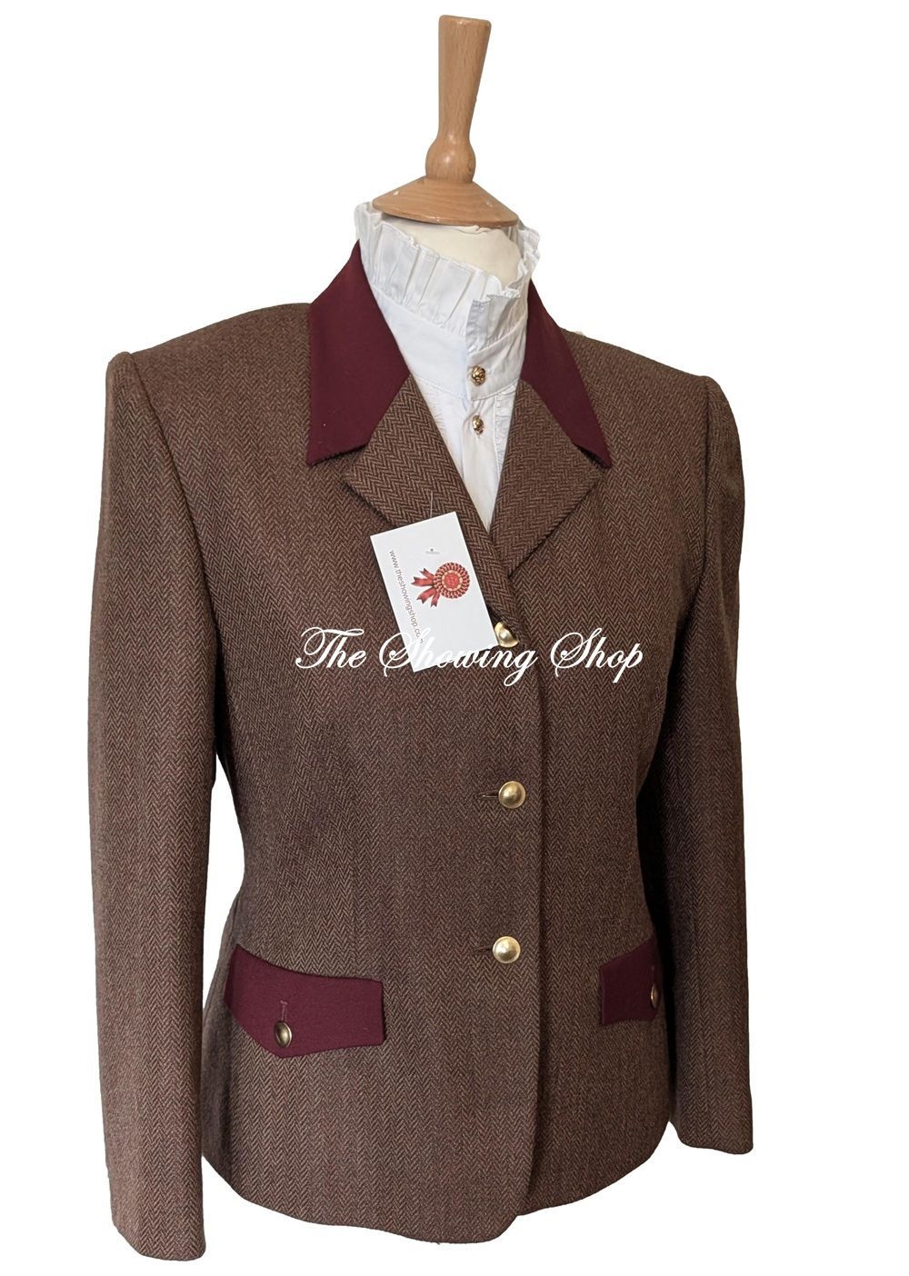 NAVY BROWN TWEED LEADERS JACKET SIZE 12 NAVY BROWN TWEED LEADERS JACKET SIZE 12