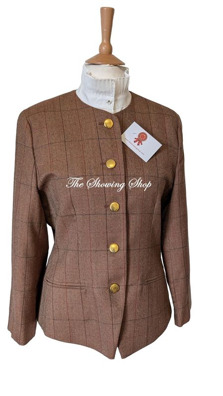 RUST TWEED LEADERS JACKET SIZE 14