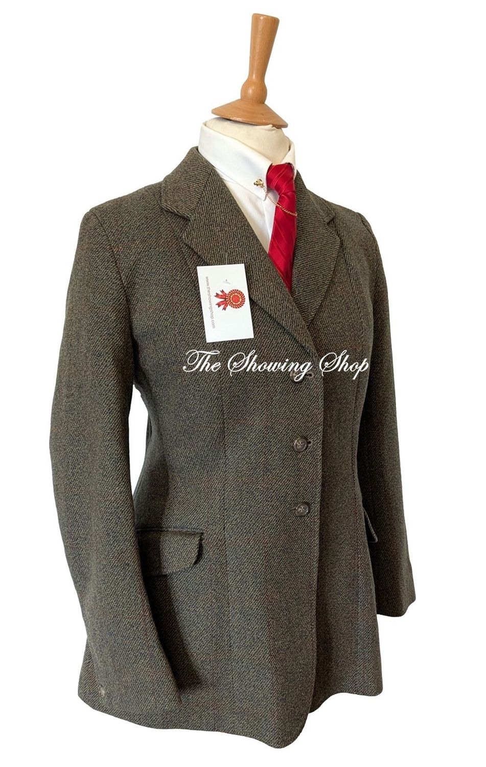 LADIES CALDENE BELVOIR GREEN TWEED JACKET SIZE 16 (40)