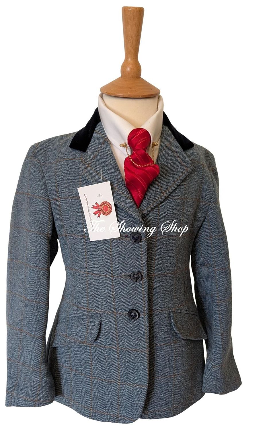 GIRLS MEARS BLUE DERBY TWEED JACKET SIZE 26 GIRLS MEARS BLUE DERBY TWEED JACKET SIZE 26
