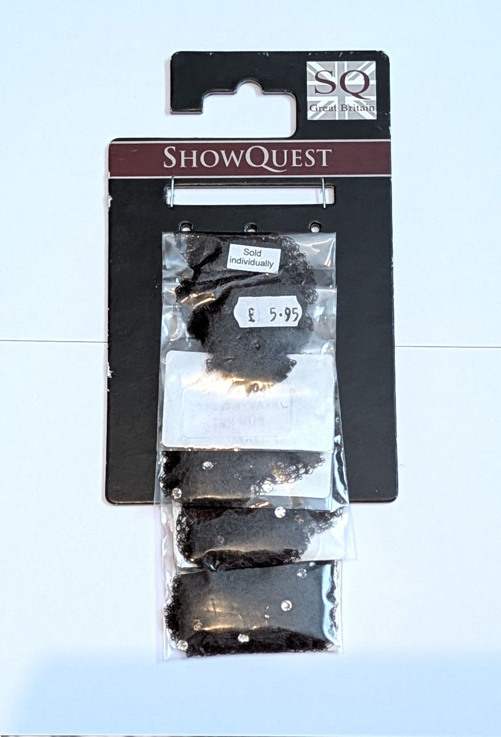 SHOWQUEST PACK OF 5 BRUNETTE CRYSTAL BUN NETS