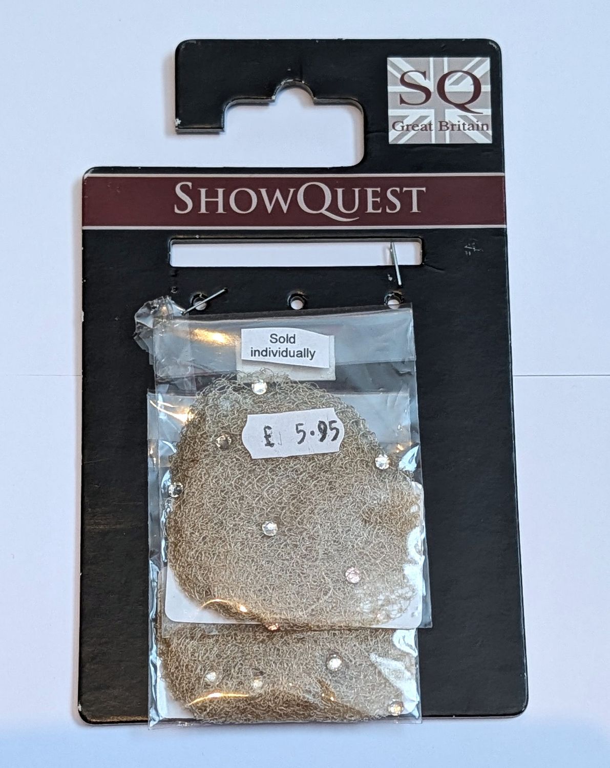 SHOWQUEST PACK OF 3 BLONDE CRYSTAL BUN NETS SHOWQUEST PACK OF 3 BLONDE CRYSTAL BUN NETS