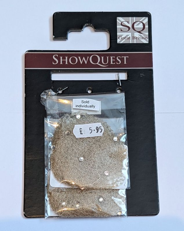 SHOWQUEST PACK OF 3 BLONDE CRYSTAL BUN NETS