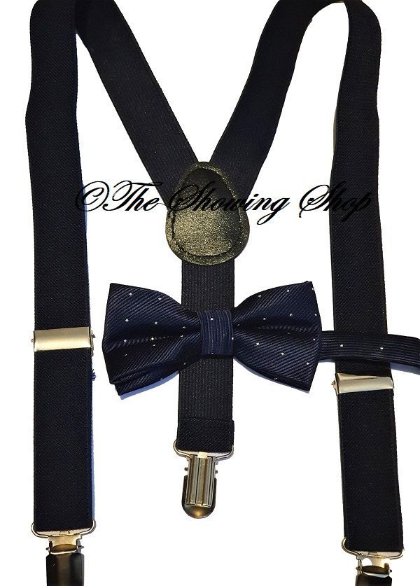 BOYS NAVY SHOWING BOW TIE AND BRACES