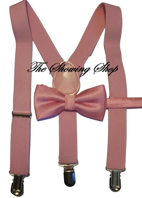 BOYS PINK SHOWING BOW TIE AND BRACES