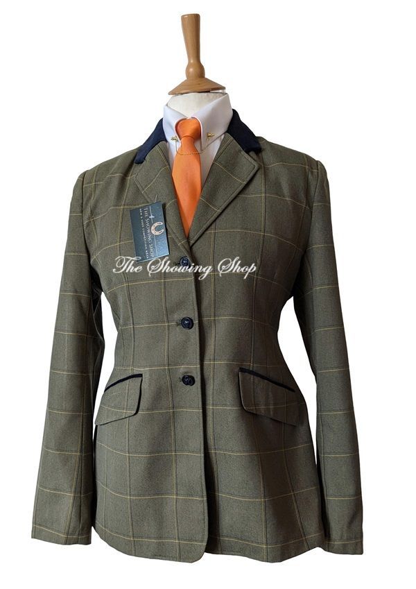 MAIDS EQUETECH GREEN TWEED JACKET SIZE 32 MAIDS EQUETECH GREEN TWEED JACKET SIZE 32